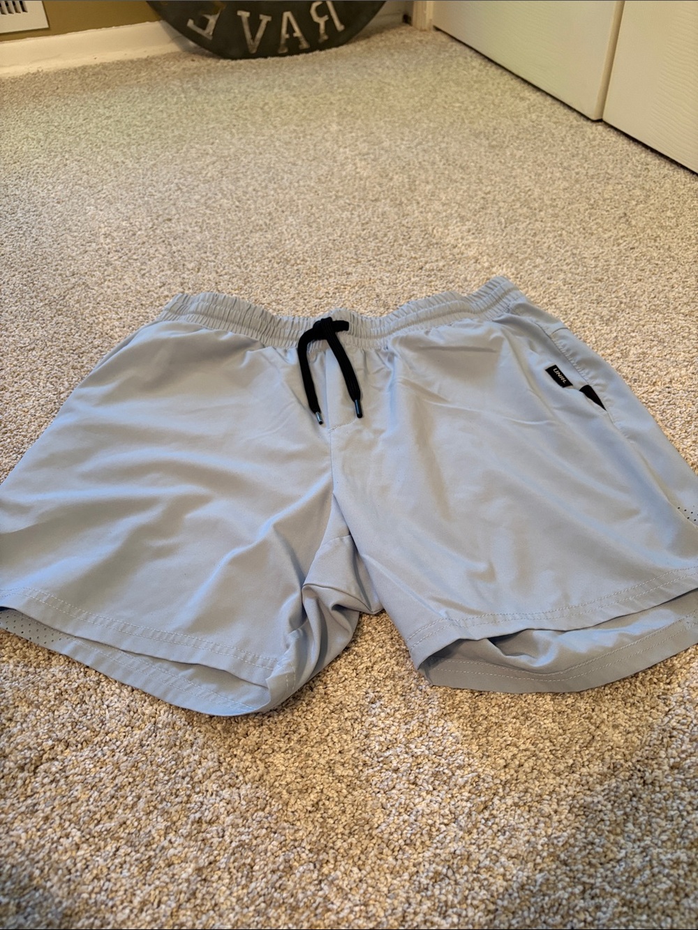 5” Light Bluish gray Athletic Shorts